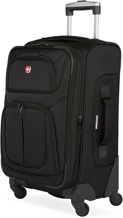 SwissGear Sion Softside Expandable Luggage, Black, Carry-On 21-Inch